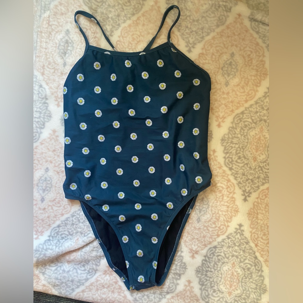 Jolyn Brandon 2 Navy Blue Flower Print Size 34